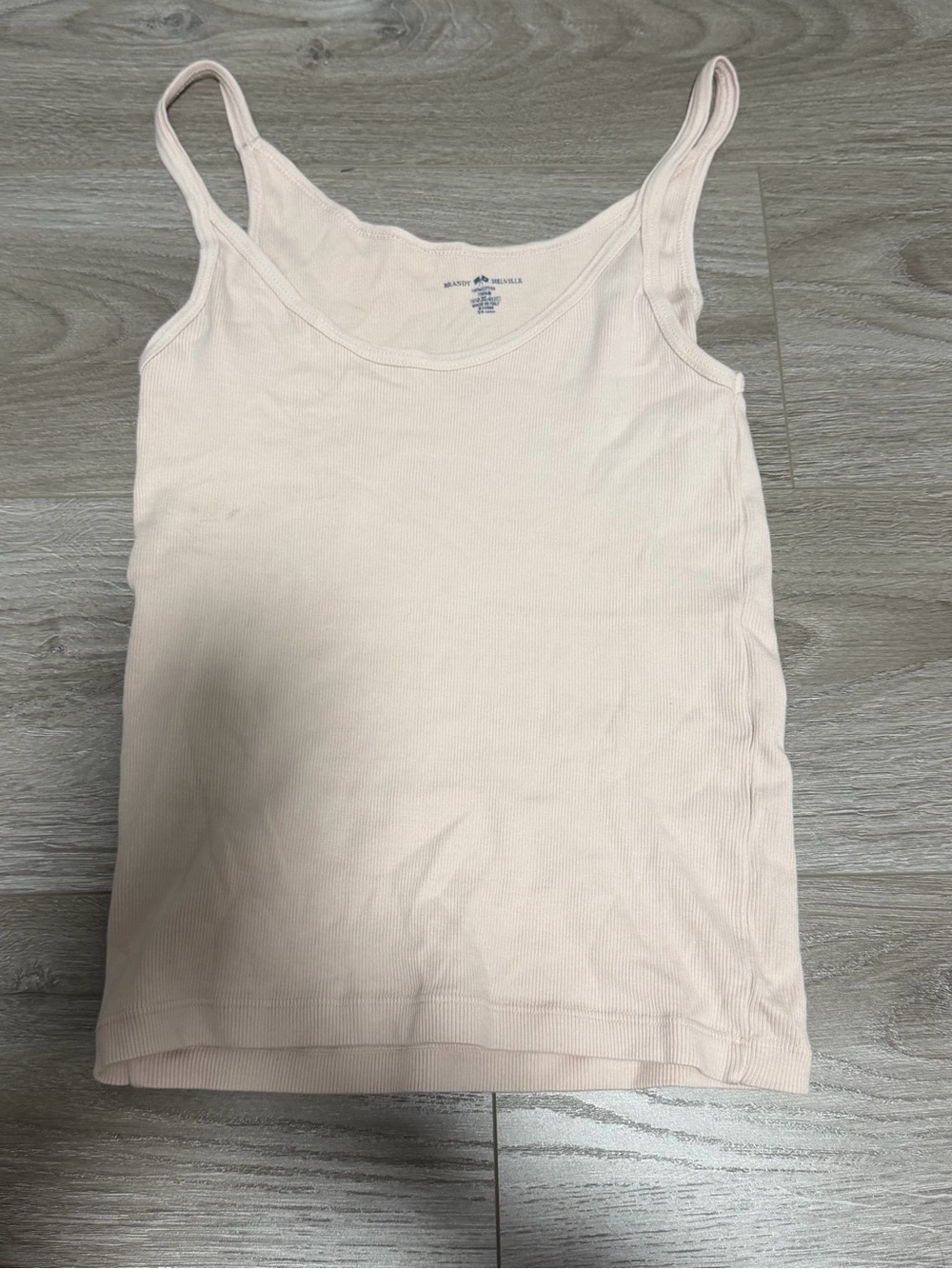 Brandy Melville Basic Ribbed Tank Top - Pale Pink